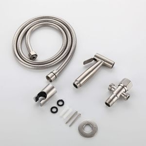 Pistolet de pulvérisation pour toilettes en acier inoxydable, cylindrique, portable, pour le nettoyage de la salle de bain, pommeau de douche YQ180009Q, prévention de la corrosion - Product Image 3