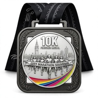 Médaille de marathon personnalisée en métal, émail 3D souple, récompense de course avec ruban, souvenir pour les participants.