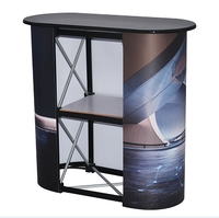 Publicité de salon commercial Tube en aluminium pliable robuste Pop Stand Comptoir de réception portable Comptoir de table de promotion