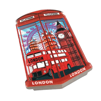 Aimant de réfrigérateur en résine personnalisable en gros London Design 2d3d Uk Aimants de réfrigérateur souvenir pour différentes décorations de pièces
