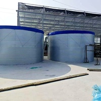 Réservoirs d'eau circulaires en acier galvanisé pour l'aquaculture et l'irrigation, avec tissu PVC et longue durée de vie