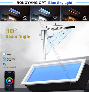 Panneau lumineux LED Alexa Skylight <span class=keywords><strong>Coelux</strong></span>, lampe de plafond, ciel bleu, lumière de panneau commerciale, en stock au Royaume-Uni - Product Image 3