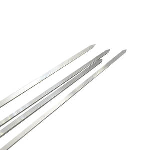 Brochetas de 51 cm para Asar, Pinchos de Acero Inoxidable Reutilizables para Barbacoa, Varillas para Barbacoa con Mango de Madera, Venta al por Mayor - Product Image 3