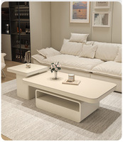 Table basse rectangulaire moderne minimaliste haut de gamme en roche, design de luxe léger, pour salon domestique