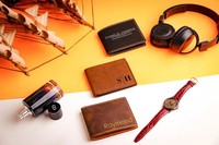Dompet Kulit PU yang Dapat Diukir Laser dengan Tampilan ID Lipat, Hadiah Pribadi Pria yang Dapat Disesuaikan, Terukir Laser Mineti MFT260