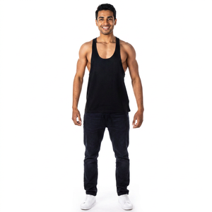 Débardeur de sport en coton pour homme, coupe ajustée, sans manches, de haute qualité, prix bas, débardeur pour homme, prêt à être expédié - Product Image 1