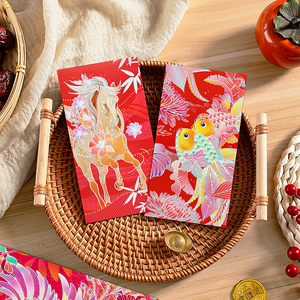 Enveloppe rouge épaissie personnalisée en usine pour le Nouvel An chinois 2026, Année du Cheval, créative et nouvelle - Product Image 4