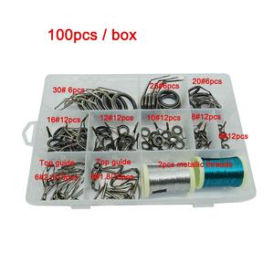 100 Cái/hộp Câu Cá Hướng Dẫn Rod Câu Cá Giải Quyết Thiết Lập Cá Công Cụ Phụ Kiện Hướng Dẫn Thanh Vòng - Product Image 2