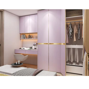Meubles de chambre à coucher complets sur mesure, design moderne, écologiques, durables, gain de place, armoire intégrée rose, <span class=keywords><strong>dressing</strong></span> - Product Image 2