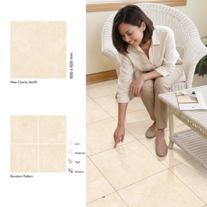 Commercial Porcelain Floor <b>Tiles</b> 600x600mm Non Slip Glossy Finish Hotel Villa Flooring Ceramic Glazed <b>Tile</b> - Product Image 2