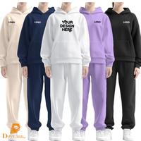 Ensemble sweat à capuche et pantalon de jogging en molleton ample pour homme et femme, épais et chaud, style streetwear oversize pour le quotidien et la maison