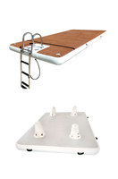 Personnalisé haut de gamme Yacht Party Barre flottante gonflable Île flottante Dock Plate-forme de loisirs Divertissement