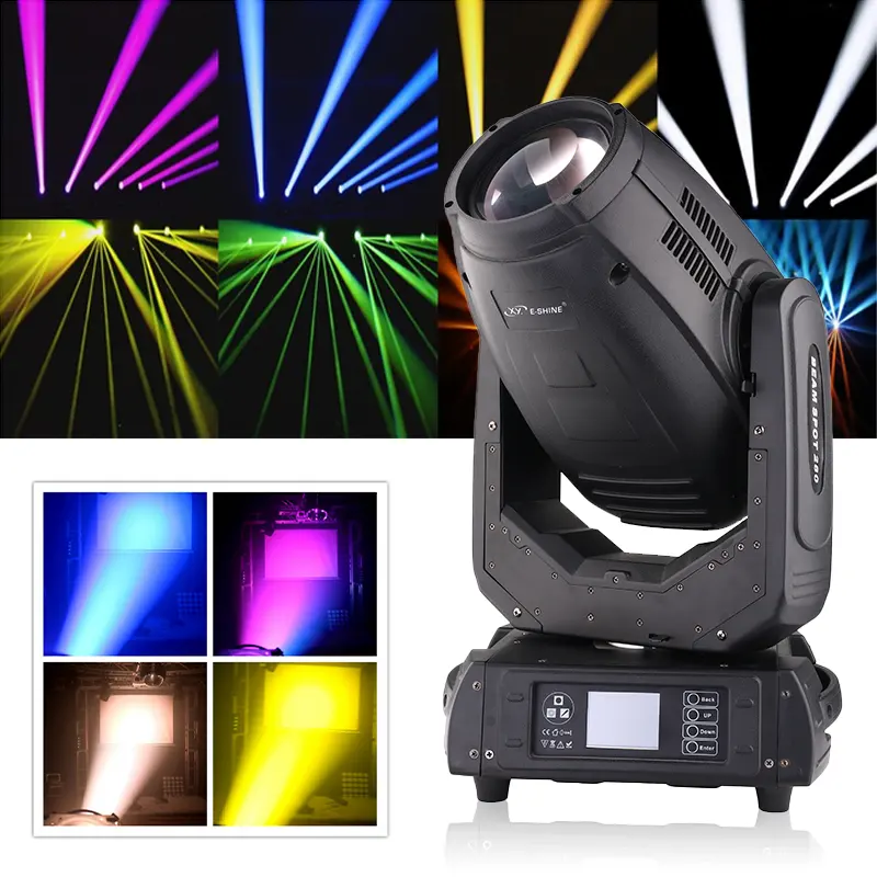 Jubah Lampu Panggung 280W Led Cmy Beam Spot Wash 3in1 Lampu Kepala Bergerak dengan Casing Penerbangan