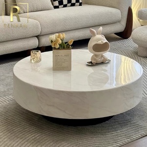 Design moderno italiano villa <span class=keywords><strong>soggiorno</strong></span> mobili in marmo bianco <span class=keywords><strong>rotondo</strong></span> salotto <span class=keywords><strong>tavolino</strong></span> da tè in pietra di lusso - Product Image 1