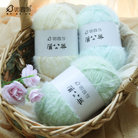 Kunstnerz-Fleece-Garn 3mm 180m 80% Nylon 20% Baumwolle Weiches Fancy Mischgarn zum Handstricken