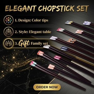 Baguettes en bois uniques Baguettes en bois écologiques réutilisables Une usine vend des baguettes de style japonais - Product Image 1
