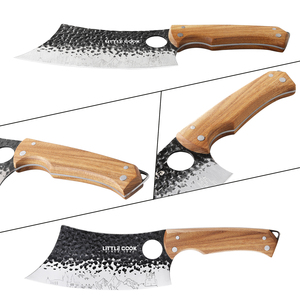 Ensemble de <span class=keywords><strong>couteaux</strong></span> de boucher forgés à la main avec manche en bois ergonomique, hachoir à viande, couteau de chef serbe et <span class=keywords><strong>couteaux</strong></span> viking pour couper et cuisiner - Product Image 3