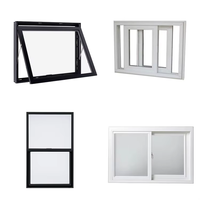Fenêtre à battant en aluminium ondulé blanc avec double vitrage trempé sur mesure, norme australienne AS/NZS