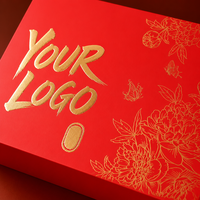 Boîte cadeau écologique en dattes rouges avec logo personnalisé, boîte à fermeture magnétique de qualité supérieure pour thé tonique, OEM ODM