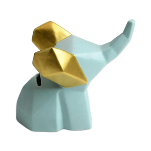 Minimalist ev dekor el işi ve el-boyalı seramik 3D baskılı fil tasarrufu bankası - Product Image 3