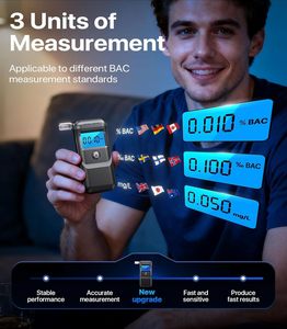 Testeur d'alcoolémie numérique portable haute précision avec écran LCD rétroéclairé pour chauffeurs de camion - Product Image 5