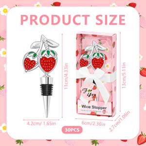 Nouveaux bouchons <span class=keywords><strong>de</strong></span> bouteille en forme <span class=keywords><strong>de</strong></span> fraise <span class=keywords><strong>pour</strong></span> baby shower, mariage, cadeaux <span class=keywords><strong>pour</strong></span> invités, souvenirs, décorations et objets commémoratifs - Product Image 4