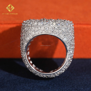 Fashion Style Mosaic Setting IGI Verified Luxury Jewelry S925 Lab Grown Diamond <b>Iced</b> Out Rapper Man <b>Ring</b> Men's Gift - Product Image 6