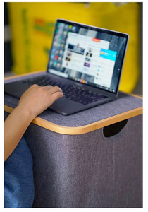 Cesto para la Ropa Sucia con Asas para Transportar Fácilmente, Cesto de Bambú Plegable con Tapa - Product Image 5