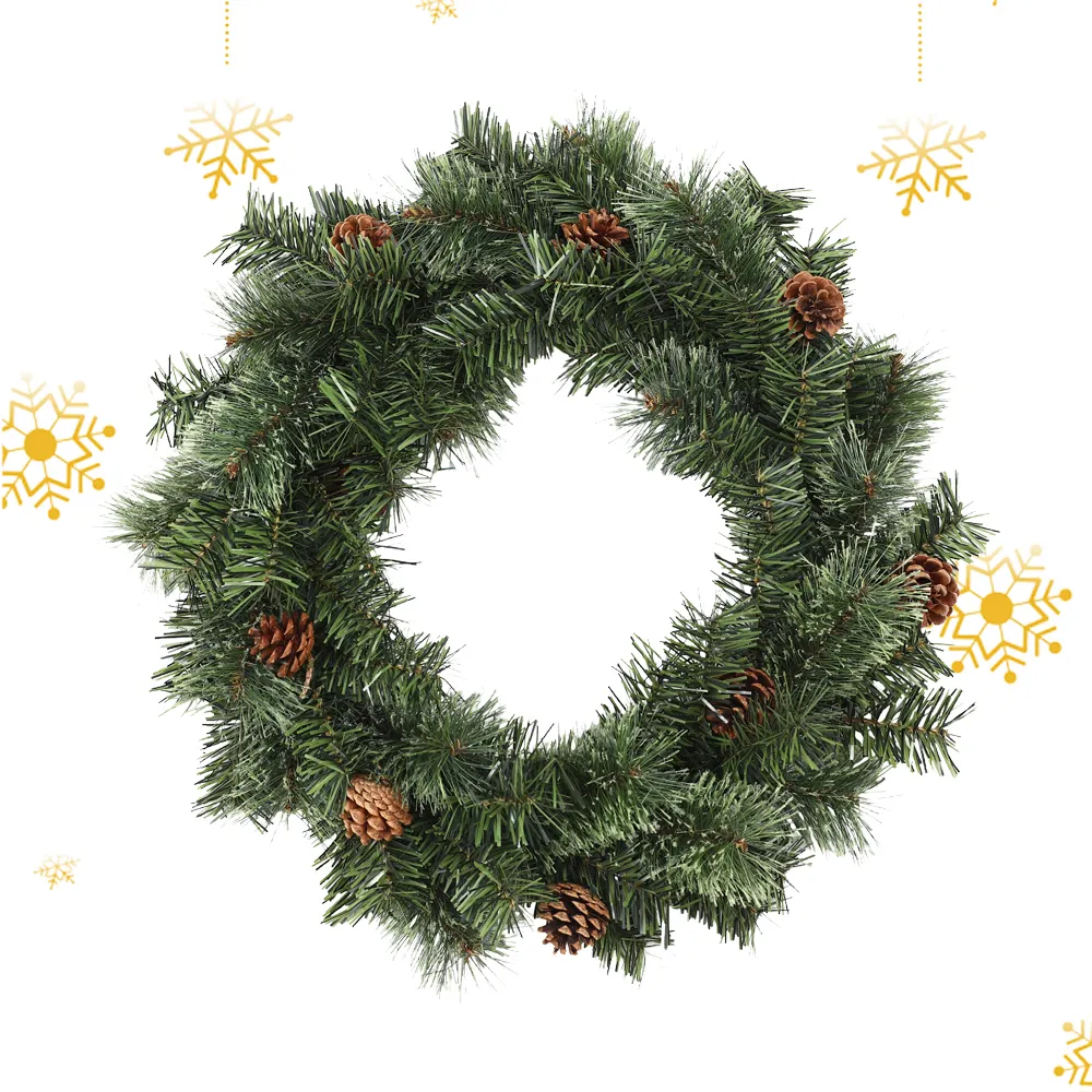Duoyou China Factory Wholesale Ornament Artificial High Quality Decoration Luxury Xmas Christmas Wreath