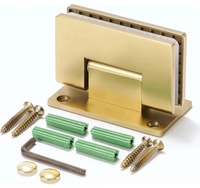 Charnière de douche murale moderne et élégante à 90 degrés en acier inoxydable pour porte de salle de bain, quincaillerie de porte en verre extérieure, pince à verre