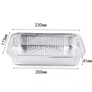 Wholesale 1100ml Biodegradable Withstand High Temperature Aluminium Foil Takeaway Containers
