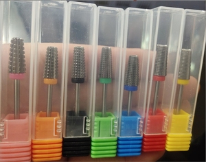 3XC 4XC porpora grande canna Nail tool professionale taglio dritto punta per Manicure rotanti accessori per trapano a fresa - Product Image 2