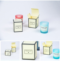 Emballage de bougie parfumée avec cadre photo en papier kraft recyclé, avec fente intérieure gaufrée, doublure en éponge, impression personnalisée