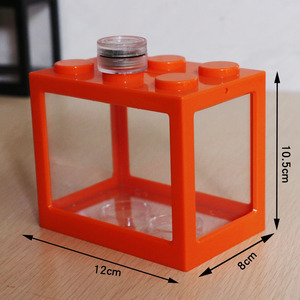 Mini Acquario in Acrilico Componibile per Scrivania, Vasca Ecologica per Pesci <span class=keywords><strong>Betta</strong></span> - Product Image 6