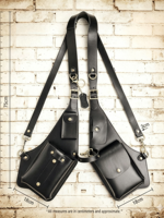 OEM ODM Holster d'épaule médiéval en similicuir, accessoires de costume cosplay LARP personnalisés, unisexe adulte, en stock
