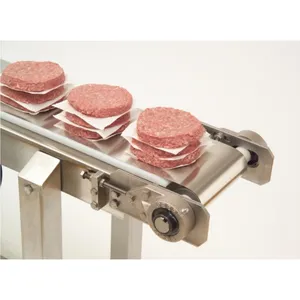 Specialized Plant Remote Guidance SS304 Commercial Reliable Beef pork hamburger patties meat seafood mesh beltconveyor