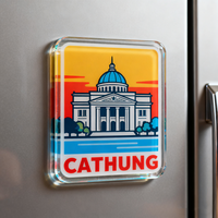 Imán Acrílico Personalizado para Refrigerador con Logotipo de Marca, Imán Impreso para Refrigerador, Regalo Promocional Corporativo, Obsequio Empresarial