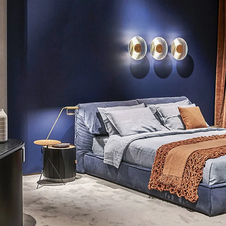 Modern İskandinav katı ahşap king-size yatak lüks tasarım kraliçe çift yatak odası takımı hakiki deri ev otel yatak odası mobilyası setleri