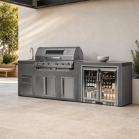 BAINENG Fabricant – Conception personnalisée gratuite – Îlot de cuisine extérieur modulaire en acier inoxydable pour barbecue – Vente en gros pour projets hôteliers et usines