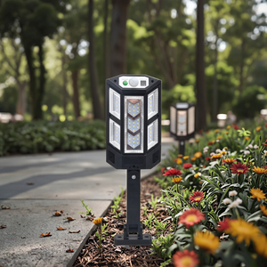 Everstar lampe murale solaire LED moderne étanche éclairage de <span class=keywords><strong>jardin</strong></span> extérieur télécommande avec détection humaine pour les rues pelouses - Product Image 4