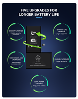 Batterie Li-Ion Polymère de Capacité Supérieure pour iPhone 6 6S 7 7P 8 8P X XR XS XS MAX Solution Longue Durée