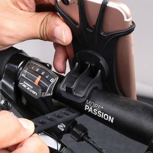 Shockproof Stretchable Silicone Bike Phone <b>Holder</b> Adjustable Stable AntiSlip Lightweight Reliable Secure Navigation Mount - Product Image 5