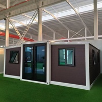 MK Maison Conteneur Modulaire Contemporaine en Acier et Bois 20 pieds, 2-3 Chambres, Respirante, 18 bureaux, Maison Mobile Démontable, Panneaux Sandwich, Garantie 1 an