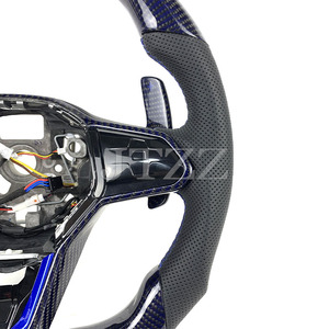 Volant en Fibre de Carbone Amélioré avec Palettes de Changement de Vitesse pour Volkswagen <span class=keywords><strong>Golf</strong></span> MK8 R GTI <span class=keywords><strong>GTD</strong></span> Tiguan 2019 2020 <span class=keywords><strong>2021</strong></span> 2022 2023 2024 - Product Image 3