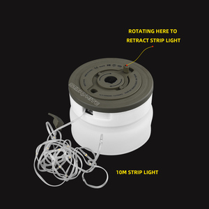 Lampada da Campeggio LED 2 in 1, Lanterna Ricaricabile con Striscia Luminosa 10M, Dimmerabile, Impermeabile IP54, Luce USB per Tenda da Esterno - Product Image 5