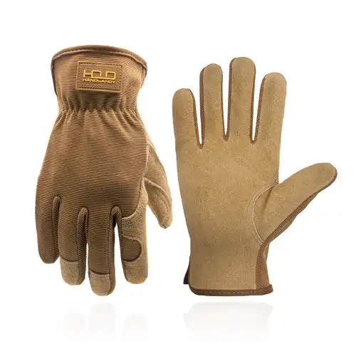 PRISAFETY Premium Split Cowhide Leather Driving Gloves Men Women Landscaping Yard Work Planting Safety Working Gloves