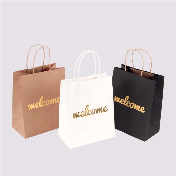 Индивидуальная перерабатываемая упаковка с рисунком, коричневые пакеты из крафт-бумаги