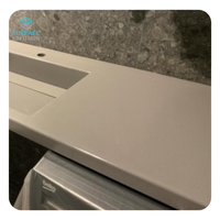 Dalle de surface solide en acrylique haute brillance, fabrication sur mesure, épaisseur personnalisée, pierre artificielle pour comptoirs intérieurs
