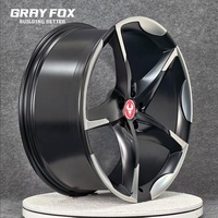 GRAYFOX Jantes forgées personnalisées noir brillant avec bordure argentée 19 20 21 22 pouces 5x120 5x112 5x114.3 pour BMW M3 M4 M5 Mercedes AMG Audi RS