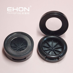 EHON Round Empty <b>Compact</b> Powder Case with Transparent Window ABS Plastic Cosmetic Packaging Customizable Portable - Product Image 3